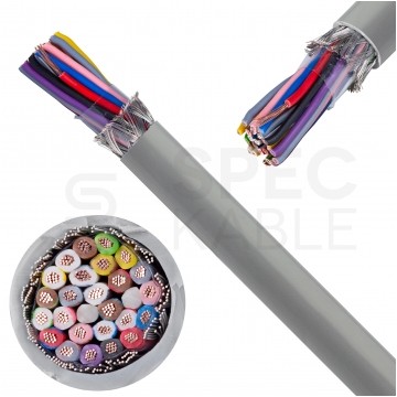 Kabel sterowniczy TECHNOTRONIK LIYCY 25x0,25mm2 szary 300/300V ekranowany olejoodporny linka Technokabel