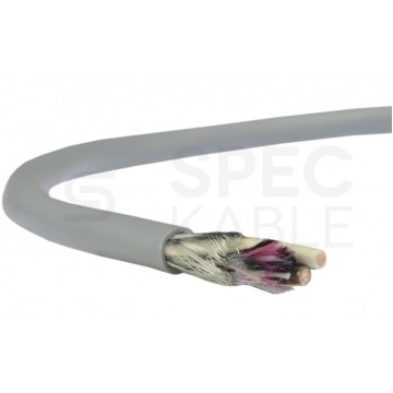 Kabel sterowniczy TECHNOTRONIK LIYCY 2x0,14mm2 szary 300/300V ekranowany olejoodporny linka Technokabel