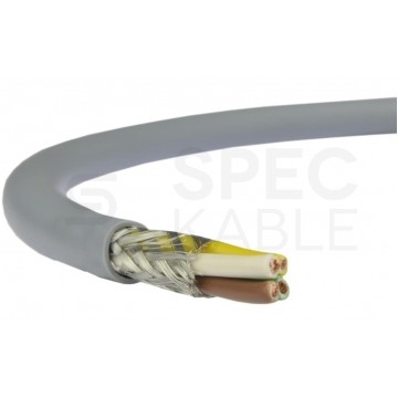 Kabel sterowniczy TECHNOTRONIK LIYCY 4x0,25mm2 szary 300/300V ekranowany olejoodporny linka Technokabel