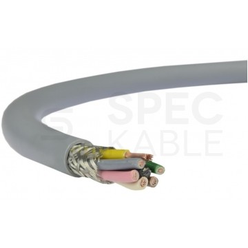 Kabel sterowniczy TECHNOTRONIK LIYCY 6x0,14mm2 szary 300/300V ekranowany olejoodporny linka Technokabel