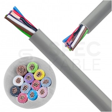 Kabel sterowniczy TECHNOTRONIK LIYY 12x1mm2 szary 300/300V olejoodporny linka Technokabel