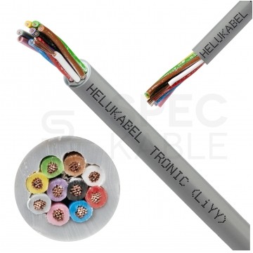 Kabel sterowniczy TRONIC LIYY 10x0,5mm2 szary 500V olejoodporny linka Helukabel