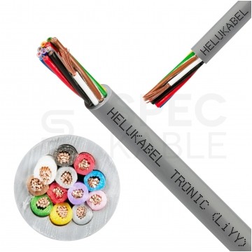 Kabel sterowniczy TRONIC LIYY 12x0,5mm2 szary 500V olejoodporny linka Helukabel