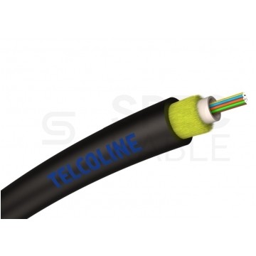 Kabel światłowodowy microADSS 4 włókna SM 9/125 G.657.A2 do instalacji napowietrznych czarny Heavy Duty TELCOLINE