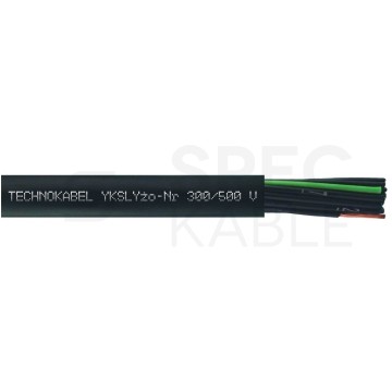 Kabel sygnalizacyjny żyły numerowane YKSLY-Nr 300/300V 2x1,5 czarny linka Technokabel