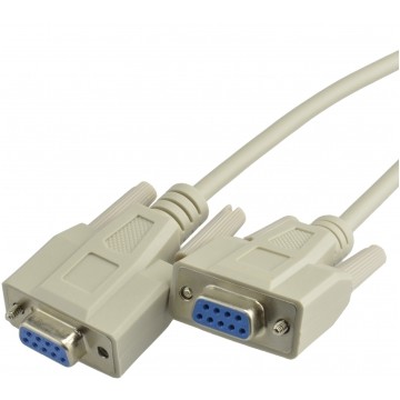 Kabel szeregowy RS-232 (D-Sub 9-pin) bez przeplotu (gniazdo / gniazdo) 3m