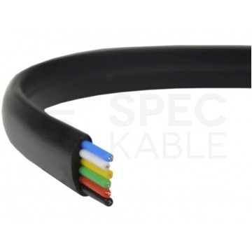 Kabel telefoniczny płaski YTLYp 6x0,12mm2 Cu czarny 150V linka Atel
