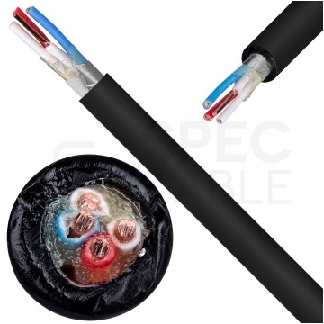 Kabel telekomunikacyjny miejscowy XzTKMXpw 2x2x0,5mm czarny parowany ziemny żelowany drut Bitner