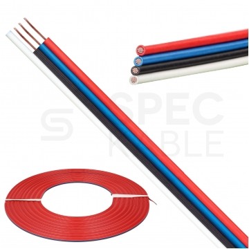 Kabel telekomunikacyjny wstążkowy TLWY 4x0,35mm2 kolorowy 150V montażowy linka Technokabel