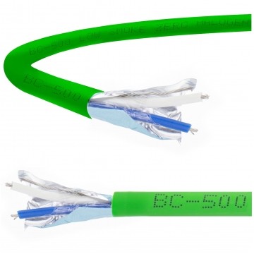 Kabel transmisyjny BC-500 do magistrali szeregowej RS485 bezhalogenowy 1x2x0,20mm2 zielony CAE DATA