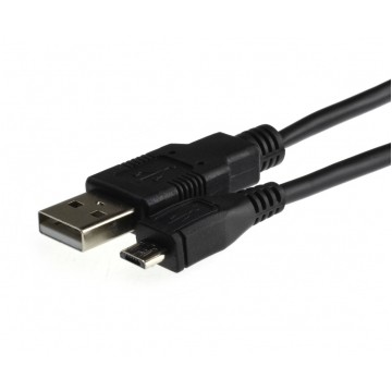 Kabel USB 2.0 A / micro-B (wtyk / wtyk) czarny 0,5-0,6m
