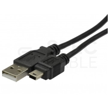 Kabel USB 2.0 A / mini-B (wtyk / wtyk) czarny 1,8m