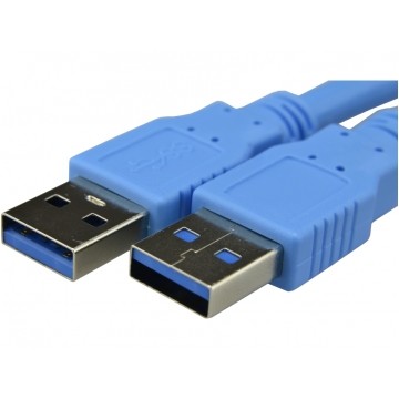 Kabel USB 3.0 A (wtyk / wtyk) niebieski 1,8m