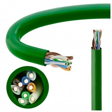 Kabel UTP kat.6 U/UTP 4x2x0,53 zielony LSOH Corning 3M