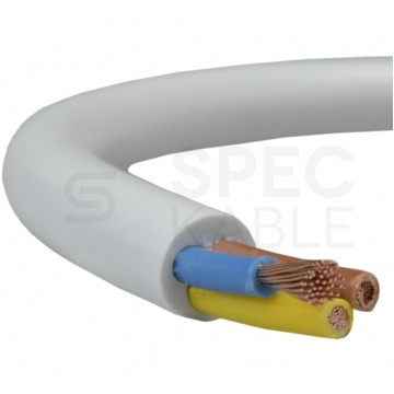 Kabel warsztatowy OWY / H05VV-F 3x1,5mm2 biały 300/500V giętki linka Mercor