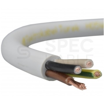 Kabel warsztatowy OWY / H05VV-F 4x2,5,75mm2 biały 300/500V giętki linka Elektrokabel