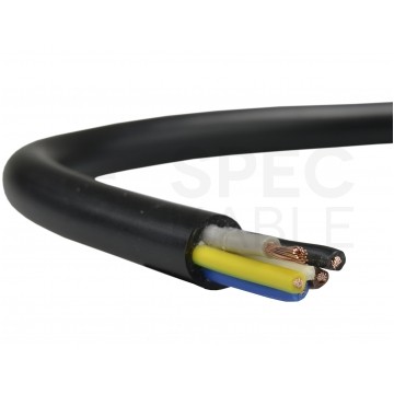 Kabel warsztatowy OWY / H05VV-F 5x2,5mm2 czarny 300/500V giętki linka Mercor