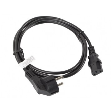 Kabel zasilający do komputera z wtyczką IEC320 C13 2,5A czarny 1,8m