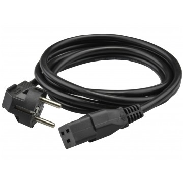 Kabel zasilający OWY do sprzętu IT z wtyczką IEC320 C19 16A czarny 2m