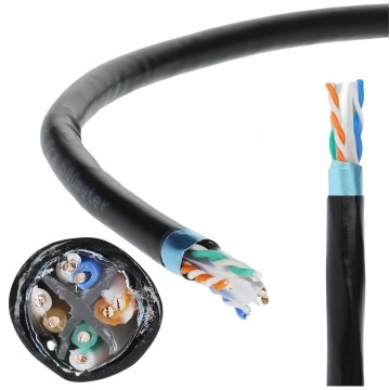 Kabel zewnętrzny FTPz kat.6 F/UTP 4x2x0,55 SecurityNET