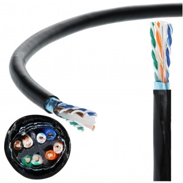 Kabel zewnętrzny FTPz kat.6A F/UTP 4x2x0,57 SecurityNET