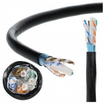 Kabel zewnętrzny żelowany FTPw kat.6A F/UTP 4x2x0,56 SecurityNET
