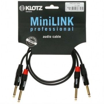 KLOTZ Kabel Audio 2x Jack 6,3mm Mono (wtyk) / 2x Jack 6,3mm Mono (wtyk) 0,9m