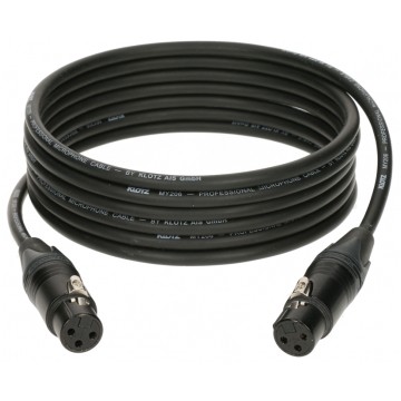 KLOTZ Kabel mikrofonowy adapter XLR 3-pin (gniazdo / gniazdo) na złączach Neutrik 1m