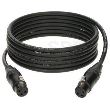 KLOTZ Kabel mikrofonowy adapter XLR 3-pin (gniazdo / gniazdo) na złączach Neutrik 2m