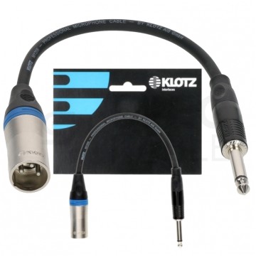 KLOTZ Przejściówka XLR 3-pin (wtyk) / Jack 6,3mm Mono (wtyk) 0,2m