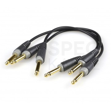 KLOTZ Zestaw 3x Kabel Złączka do Efektów Gitarowych Jack 6,3mm Mono (wtyk / wtyk) 30cm