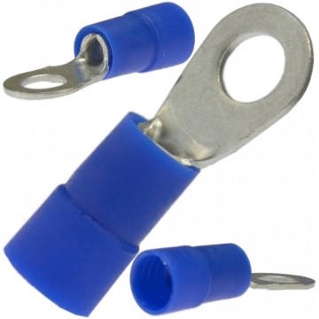 Końcówka oczkowa izolowana typ KOE DIN 2,5mm2 / M4 miedziana cynowana galwanicznie niebieska ERKO 100szt.