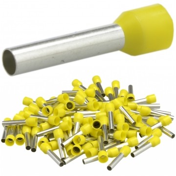 Końcówka tulejkowa izolowana typ HI / TE DIN 0,5mm2 / 6mm miedziana cynowana galwanicznie żółta ERKO 100szt.