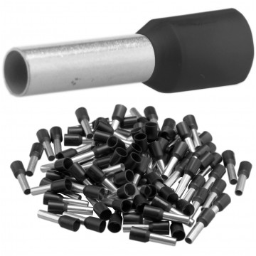 Końcówka tulejkowa izolowana typ HI / TE DIN 1,5mm2 / 10mm miedziana cynowana galwanicznie czarna Elpromet 100szt.