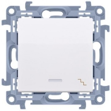 KONTAKT-SIMON 10 Łącznik schodowy biały z podświetleniem LED 10A