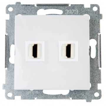 KONTAKT-SIMON 54 Gniazdo podwójne HDMI białe komplet