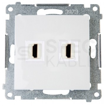 KONTAKT-SIMON 54 Gniazdo podwójne HDMI białe komplet