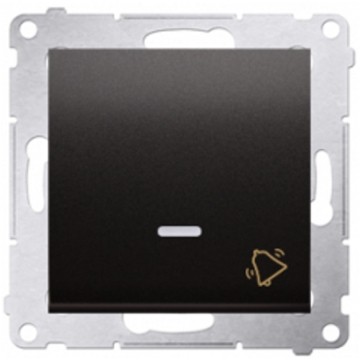 KONTAKT-SIMON 54 Przycisk "dzwonek" z podświetleniem LED czarny mat 10AX