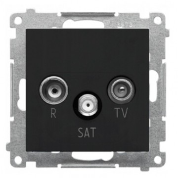 KONTAKT-SIMON 55 Gniazdo antenowe R-TV-SAT końcowe czarny mat