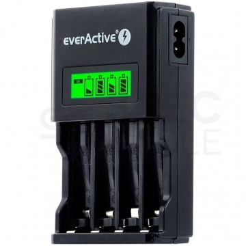 Ładowarka akumulatorów 4x Ni-MH (R03 AAA / R6 AA) EverActive NC-450 BLACK