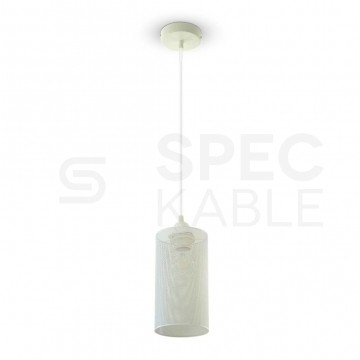 Lampa dekoracyjna wisząca klosz biały mat fi:130mm dł:1300mm E27 max 60W IP20 V-TAC VT-7132-MW