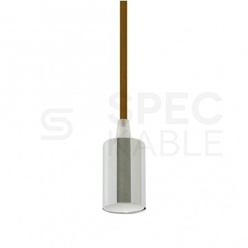 Lampa dekoracyjna wisząca oprawka chrom + przewód brązowy dł:1000mm E27 max 60W IP20 V-TAC VT-7338-BN