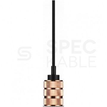 Lampa dekoracyjna wisząca różowe złote 2 pierścienie 1m E27 max 60W IP20 V-TAC VT-7999