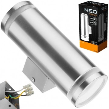 Lampa elewacyjna zewnętrzna podwójna silver 230V LED 2 x 35W IP44 NEO 99-083