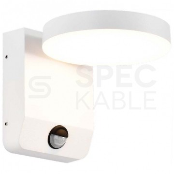 Lampa ścienna okrągła, kinkiet 350st LED 17W 2520lm 4000K biały z czujnikiem ruchu barwa NW biała neutralna IP65 V-TAC VT-11020S-RD-W