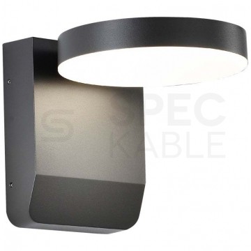 Lampa ścienna okrągła, kinkiet 350st LED 17W 2520lm 4000K czarny barwa NW biała neutralna IP65 V-TAC VT-11020-RD-B