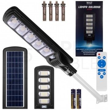 Lampa solarna JOCKER LED 180W 20000mAh, panel fotowoltaiczny 18W, pilot sterowania, czujnik ruchu i zmierzchu VOLT