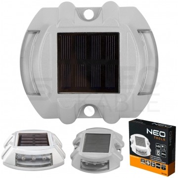 Lampa solarna LED najazdowa zewnętrzna do 30 ton 700mAh 20lm IP65 z panelem fotowoltaicznym, czujnik zmierzchu NEO 99-086