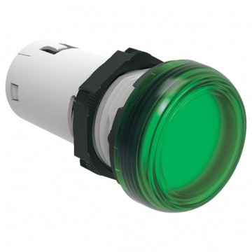 Lampka kontrolna sterownicza LED Zielona 24V fi:22mm LOVATO
