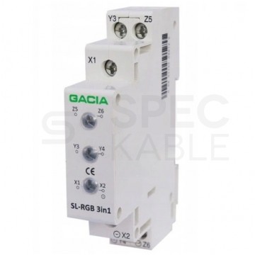 Lampka modułowa sygnalizacyjna (kontrolna) LED 3-kolorowa 3-fazowa 230/400V AC/DC GACIA